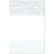 Plymor 14" x 20" (Pack of 100), 4 Mil Heavy Duty White-Block Zipper Reclosable Plastic Bags