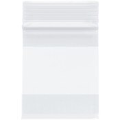 Plymor 2.5" x 3" (Pack of 100), 4 Mil with White-Block Heavy Duty Zipper Reclosable Plastic Bags