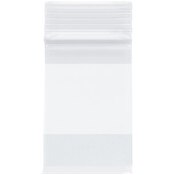 Plymor 2" x 3" (Pack of 100), 4 Mil with White-Block Heavy Duty Zipper Reclosable Plastic Bags