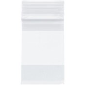 Plymor 2" x 3" (Pack of 100), 4 Mil with White-Block Heavy Duty Zipper Reclosable Plastic Bags