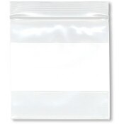 Plymor 4" x 4" (Pack of 100), 4 Mil Heavy Duty White-Block Zipper Reclosable Plastic Bags