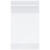 Plymor 4" x 6" (Pack of 100), 4 Mil with White-Block Heavy Duty Zipper Reclosable Plastic Bags