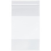 Plymor 5" x 8" (Pack of 100), 4 Mil with White-Block Heavy Duty Zipper Reclosable Plastic Bags