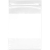 Plymor 6" x 8" (Pack of 100), 4 Mil with White-Block Heavy Duty Zipper Reclosable Plastic Bags