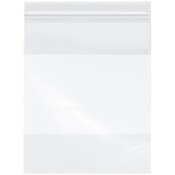 Plymor 8" x 10" (Pack of 100), 4 Mil with White-Block Heavy Duty Zipper Reclosable Plastic Bags