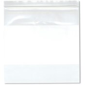 Plymor 8" x 8" (Pack of 100), 4 Mil Heavy Duty White-Block Zipper Reclosable Plastic Bags