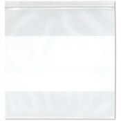 Plymor 12" x 12" (Pack of 100), 6 Mil Industrial Duty White-Block Zipper Reclosable Plastic Bags