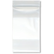 Plymor 3" x 5" (Pack of 100), 6 Mil Industrial Duty White-Block Zipper Reclosable Plastic Bags