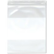 Plymor 8" x 10" (Pack of 100), 6 Mil Industrial Duty White-Block Zipper Reclosable Plastic Bags