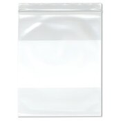 Plymor 8" x 10" (Pack of 100), 6 Mil Industrial Duty White-Block Zipper Reclosable Plastic Bags
